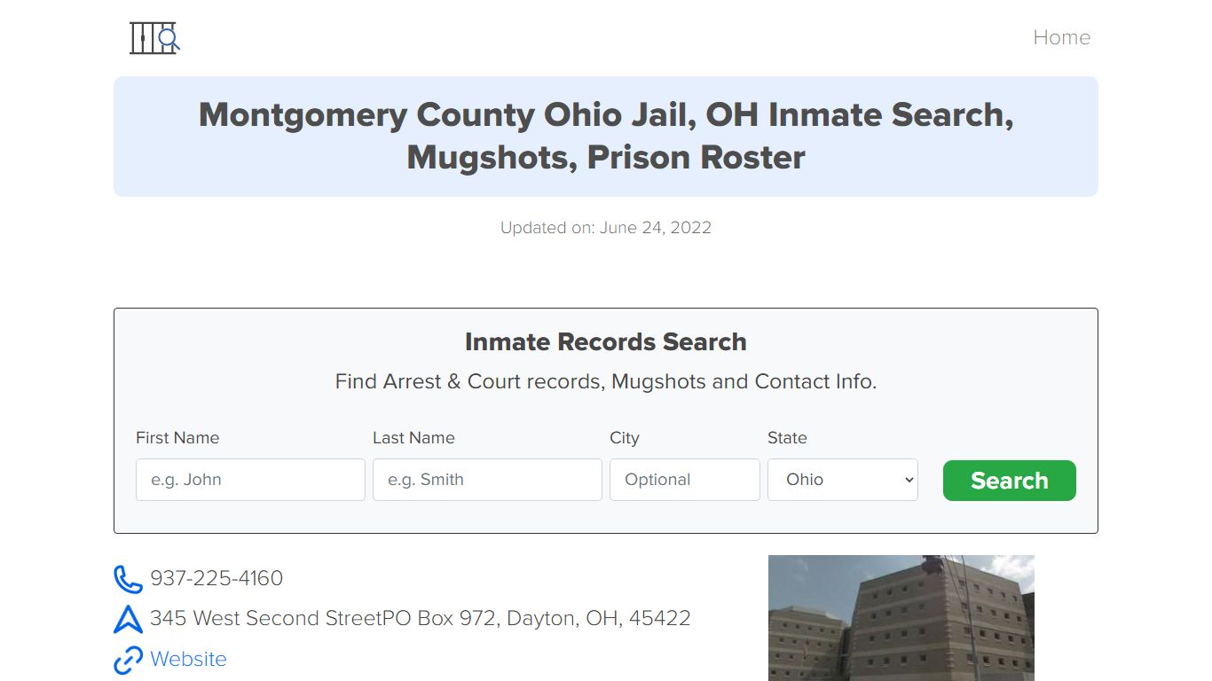 Montgomery County Ohio Jail, OH Inmate Search, Mugshots ...